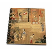 3dRose Print of Chinese Ladies In Palace In Ming Dynasty - Mini Notepad, 4 by 4-inch
