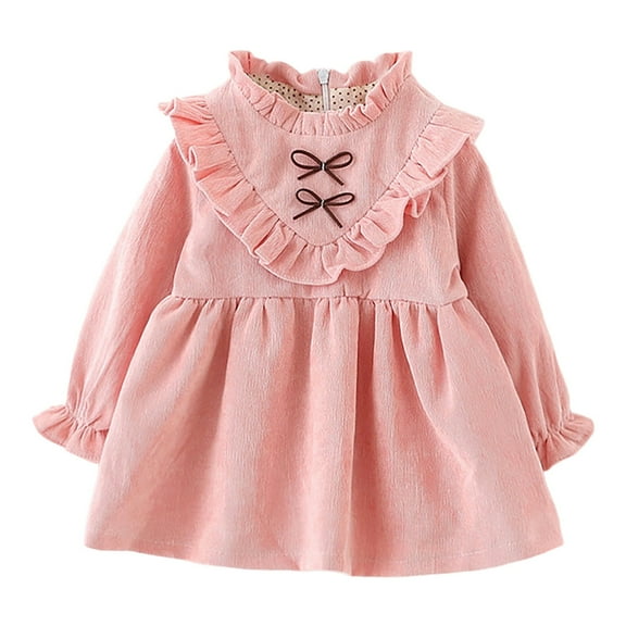 KAUOD Kids Girls Confetti Birthday Dress Korean Version Of Fashion V Shaped Wooden Ear Edge Girls Dress Foreign Trade