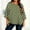 Army Green, variant on Women's Oversized Shirts Fashion Polkas Dots Printing 3/4 Sleeves T-Shirts Casual Loose Round Neck Blouse Tops Spring Summer Clothing