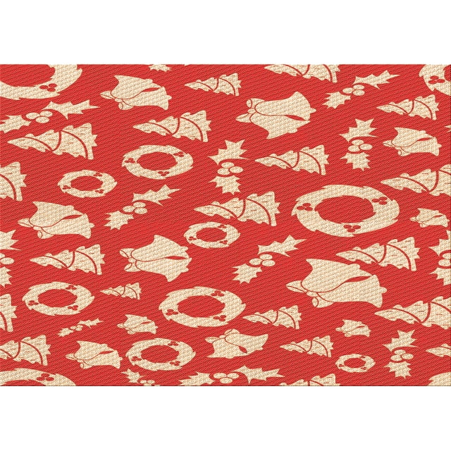 Ahgly Company Machine Washable Indoor Rectangle Transitional Light Salmon Rose Pink Area Rugs, 7' x 10'