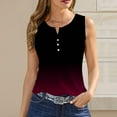 thumbnail image 7 of Wycnly Tank Top for Women Sleeveless Tops for Women Lightweight Comfy Slim Button up Henley Shirts Tunic Trendy Gradient Print Sleeveless Tee Shirts Girls Sleeveless Shirt, 7 of 7