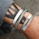 thumbnail image 4 of Hot6sl Ofertas Del Día Juego de 3 Pulseras con Hebilla de Herradura y Números Romanos de Titanio para Hombre., 4 of 4
