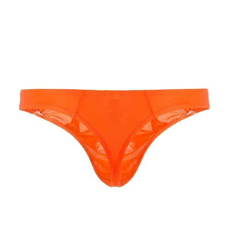 

RPVATI Mens Sexy Lingerie Thong Briefs Breathable Solid Underwear Low Rise Soft Pouch G-String