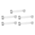 thumbnail image 5 of 5 uds cerraduras de correa de seguridad para niños doble botón a prueba de bebés cerradura de gabinete protección contra pellizcos cierres adhesivos multiusos gris, 5 of 5