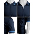 thumbnail image 4 of H2H Mens Active Slim Fit Cool Dry Cool-Pass Short Sleeve Polo T-Shirts NAVY US 3XL/ASIA 4XL (CMTTS281), 4 of 6