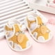 thumbnail image 1 of Puntoco Sandalias De Verano Para Bebés,Verano 0-1 Año Nuevos Zapatos Para Niños Pequeños Sandalias Antideslizantes Lindas Para Bebés Sandalias Con Fondo De Tela Amarillo Rábano 14, 1 of 3