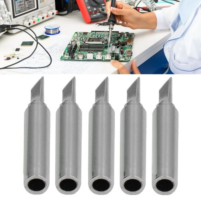 Cuivre Soudure Pointes de Fer, 5pcs Soudure Pointes de Fer Soudure Bits Soudure Fer Pointes Kit Compact et Léger