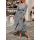 thumbnail image 4 of Vestido PRETTYGARDEN Maxi Bohemio Floral Negro Cruzado XXL, 4 of 4