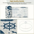 thumbnail image 4 of Linen Drum Lampshades Caribbean sailing cruises nautical elements collage grunge marine 13"x13"x10" Light Shade for Table Lamps Floor Lamp Shades Lampshade Replacement Assembly Required, 4 of 8
