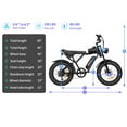 thumbnail image 4 of Ridstar Electric Bike for Adults Q20,1200W 30MPH,48V 15.6Ah Electric Bicycle,7 Speed Full Suspension Mountain Bike UL2849, 4 of 7
