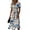 Multicolor, variant on Boho Floral Maxi Dress for Women - V-Neck Short Sleeve High Waist A-Line Flowy Beach Dress, Summer Elegant Casual Long Party Gown Navy L