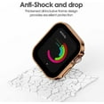 thumbnail image 3 of LAICAIW [3Pack] Hard PC Case Compatible with Apple Watch 45mm Seires 8 7 with Tempered Glass Screen Protector, Ultra-Thin Waterproof Protective Cover for iWatch (45mm, Black/Clear/Rosegold), 3 of 7