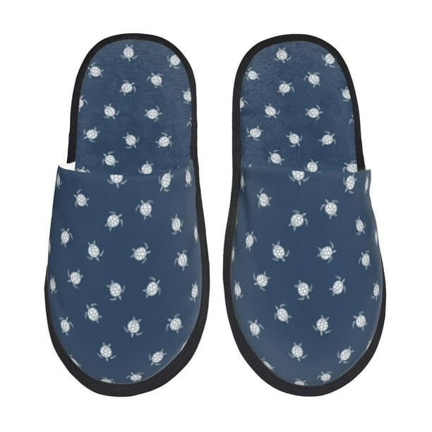 Fotbe Turtle Pantuflas Peludas para Mujer con Estampado, Zapatillas de Peluche, Zapatos de Invierno para Casa, Uso Interior y Exterior-Medium