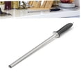 thumbnail image 3 of EXHUMKY 1Pcs Carbon Steel Sharpener Rod Silver 12 Inch Ergonomic Handle for Kitchen Use Honing Sharpening, 3 of 8