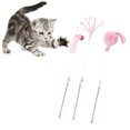 thumbnail image 1 of 3PCS Cat Teaser Wand Interactive Beads Tassel Faux Feather Cat Wand Toy Cat Toy, 1 of 9