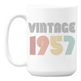 thumbnail image 1 of Vintage 1957, Year of Birth or Birthday White Ceramic Coffee & Tea Mug (15oz), 1 of 6