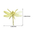 thumbnail image 2 of OULII 2Pcs Gold Dragonfly Figurine Metal Alloy Sculpture Office Garden Decor, 2 of 7