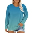 thumbnail image 2 of Valueadd Women's Long Sleeve T-shirt Neck T Shirts Womens Tops Casual Loose Fit Summer Tshirts Plus Size, 2 of 6