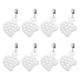 thumbnail image 1 of Uxcell 8 Pack Pesas para Manteles de Acero Inoxidable con Clips Metálicos Forma de Tortuga 5.5x7cm para Decoración de Picnic al Aire Libre Plata, 1 of 6