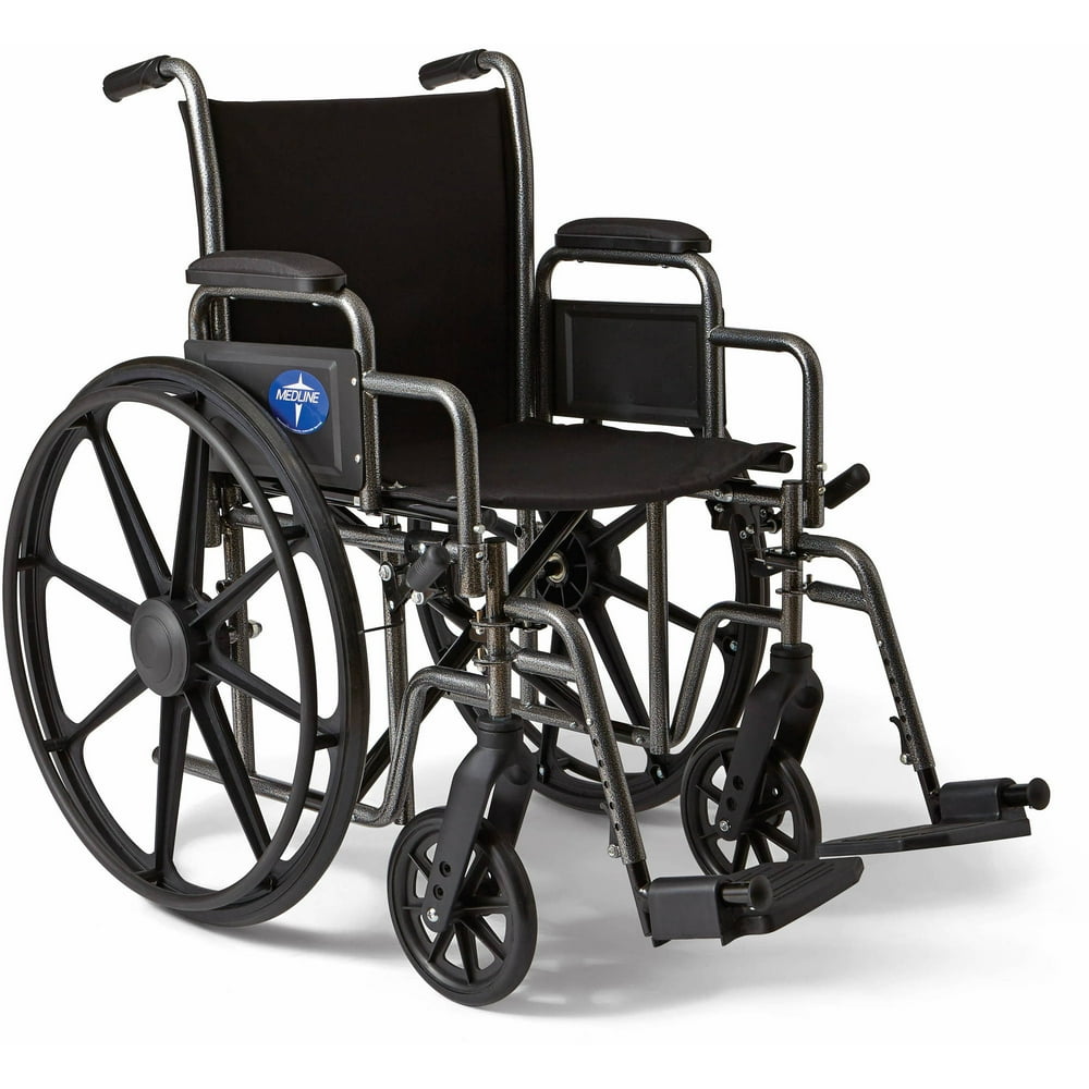 Medline K3 Basic Lightweight Wheelchair, 18" Wide Seat, DeskLength
