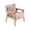 Flower branch bird, variant on Yihuala Scale Furniture Chair 1:12 Model, Wooden Armchair with Fabric Cushion for Small Living Room Decor Projects Use