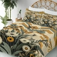 thumbnail image 3 of Ambesonne Floral Eucalyptus Fitted & Top Sheet Set with Sham, Century&nbsp;Modern, Amber Laurel Green, 3 of 5