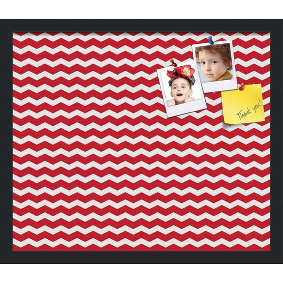 PinPix ArtToFrames 18x15 Custom Cork Bulletin Board Poster Board Has a Fabric Style Canvas Finish, Framed in Satin Black (PinPix-511)