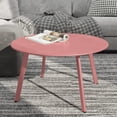thumbnail image 2 of Patio Coffee Table, Round Patio Side Table, Coffee Table, Modern, Stylish, Living Room, Outdoor, Home Decor, Versatile, Pink, 2 of 3