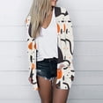 thumbnail image 1 of LOVZFMLL Cardigan pour Femmes Cardigan à Manches Longues Veste Ample Halloween Citrouille Imprimé Veste Haut Cardigan, 1 of 6