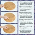 thumbnail image 4 of BambooMN Cretan Style 7 Circuit Bamboo Finger Labyrinth – 6” Carbonized Brown – 3 Units , 4 of 6