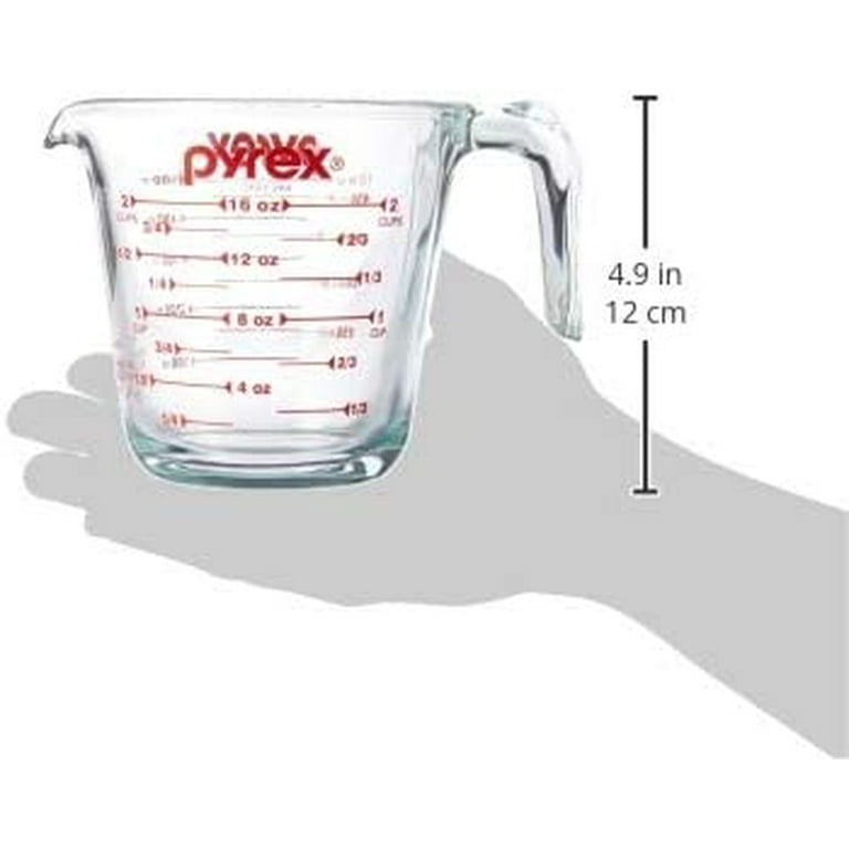 Pyrex 1 Cup 8 Oz 250 ml Metric Glass Microwavable Mixing Measuring Cup USA  Made