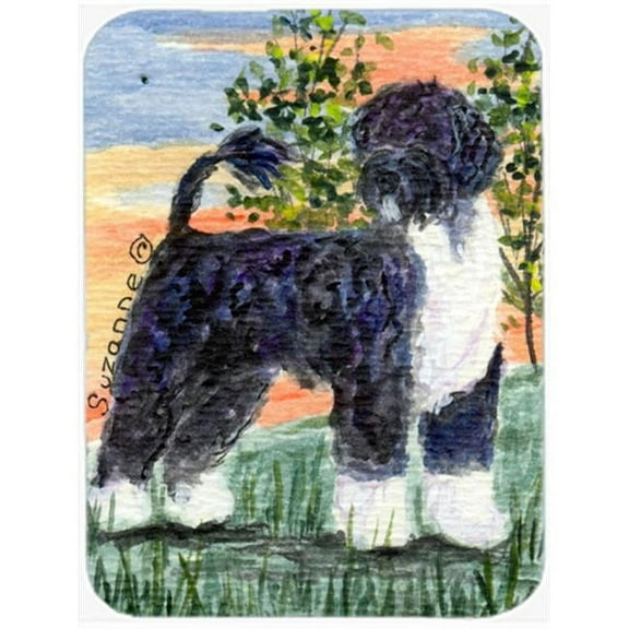 Caroline's Treasures Portuguese Water Dog Glass Cutting Board Large