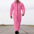 thumbnail image 2 of Men Hooded Long Sleeve Jumpsuit Full Zip Coverall with Multi Pockets for Workwear, 2 of 5