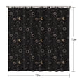thumbnail image 5 of Black Sun Moon Star Planet Constellation Pattern Shower Curtain 72"x72" ,Bathroom Decorative Shower Curtains Set with 12 Hooks,Modern Waterproof Washable Shower Curtain, 5 of 6