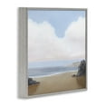 thumbnail image 4 of Stupell Industries Soft Clouds Over Beach Landscape Painting Gray Framed Art Print Wall Art, 24 x 24, 4 of 10
