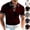 #03 Wine, variant on Men's Ribbed Knit Polo Shirt Summer Short Sleeve Contrast Trim Collar Cuffs Button Placket Casual Beach Golf Tops, #03 Wine, XL
