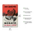 thumbnail image 2 of 18th Monaco Grand Prix 1960 - Formula One Race Cars - Vintage Car Racing Poster by René Lorenzi - 8 x 12 inch Vintage Metal Tin Sign, 2 of 4
