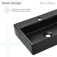 thumbnail image 3 of Claire 20 Rectangle Ceramic Vessel Sink, Matte Black, 3 of 11
