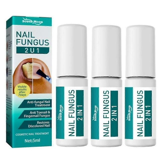 1-3pcs Nail Fungal Brush Against Nail Fungal Infection 2 In1 Treat & Brighten Nails 5ml