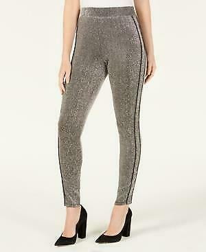 Photo 1 of Ultra Flirt Women's Junior's Shine Tuxedo High Rise Leggings Size M R