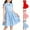 Style1-Light Blue girls dresses, variant on Little Girls Summer Blazer Dress Solid Sleeveless Notch Collar Pearl Belt Casual Smart Sundress 2-8 Years