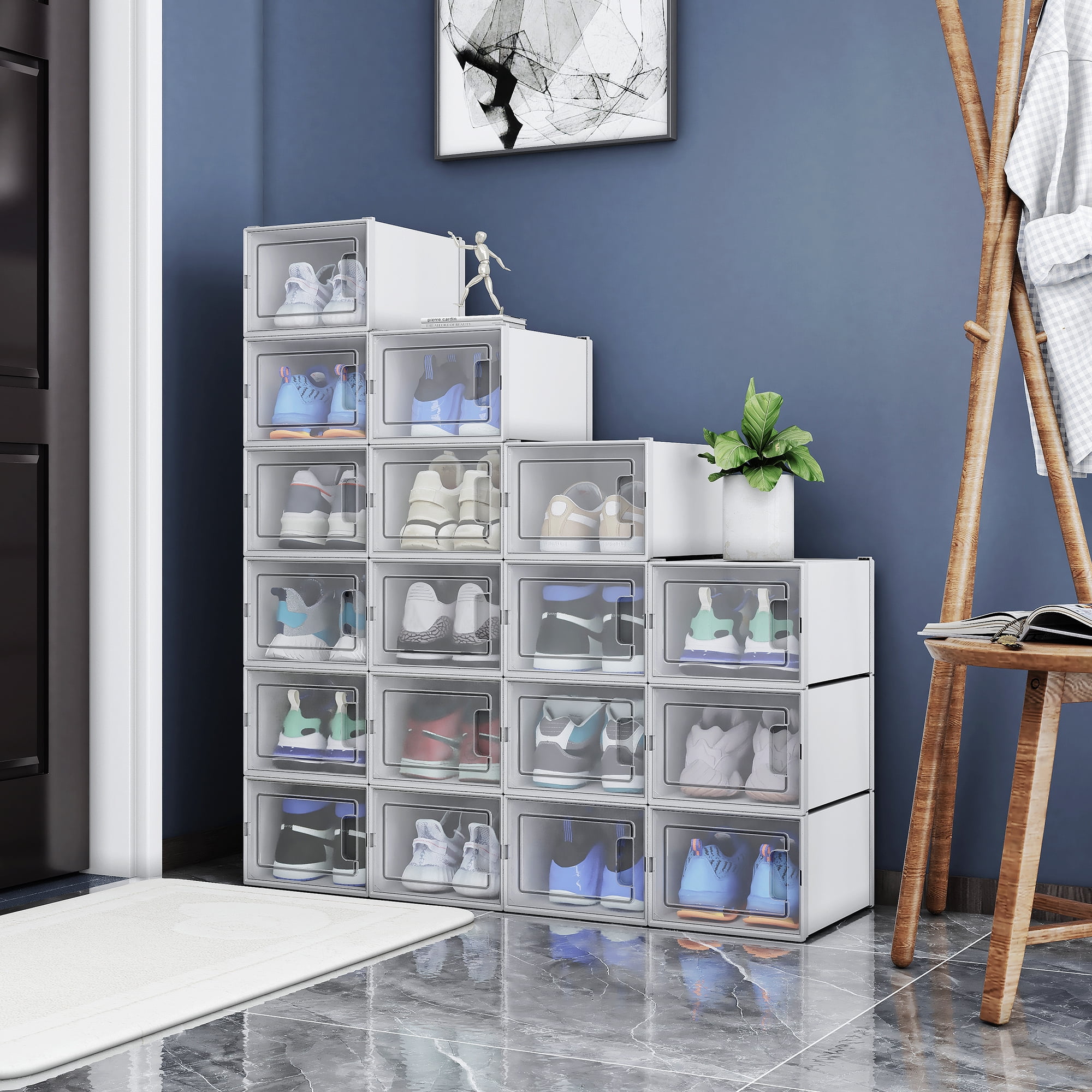 YITAHOME XL Shoe Storage Box, 18 PCS Shoe Storage Organizers Stackable Shoe  Storage Box Rack Contain…See more YITAHOME XL Shoe Storage Box, 18 PCS