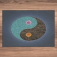 thumbnail image 3 of Ambesonne Yoga Jigsaw Puzzle, Yin Yang Flower Teal Brown, Heirloom-Quality Fun Activity for Family Durable Cardboard, 1000 pcs, Slate Blue Turquoise, 3 of 5