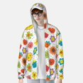 thumbnail image 3 of Fotbe Cartoon Flowers Men's Women's UPF 50+ Sun Protection Jacket Hooded Cooling Shirt with Pockets Hiking Outdoor Performance-Large, 3 of 8