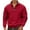 Red, variant on KHONTS Men's Quarter Zip Pullover Sweatshirts Long Sleeve Neck Sweatshirts Thermal Relaxed Fit Polo Shirts White XL
