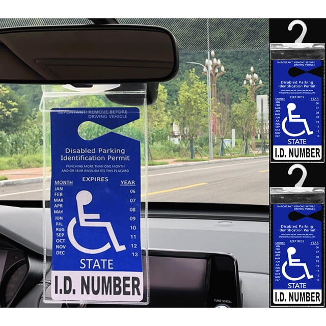 Soporte para carteles para discapacitados, ultratransparente, 2 unidades