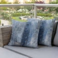 thumbnail image 5 of Pack of 2 Outdoor Pillow Covers,Waterproof Blue Throw Pillow Covers,Retro Oil Painting Modern Abstract Art Aesthetics Decorative Pillowcases Cushion Covers for Couch Pillow Sham Protector 26x26 Inch, 5 of 8