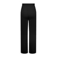 thumbnail image 7 of QUYUON Women's Hiking Pants Fashion Women Comfortable Solid Color Leisure Pants High Waist Pants Women Business Casual Pants Full Pant Leg Length Track Pants Pant Style N-809 Black L, 7 of 7