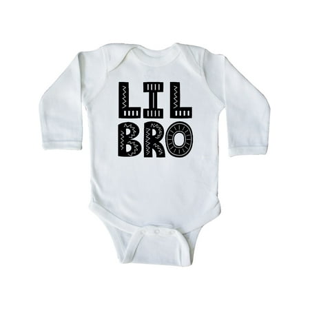 

Inktastic Little Brother Lil Bro Boys Outfit Gift Baby Boy Long Sleeve Bodysuit