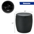 thumbnail image 4 of Costway 9.5 Gallon 4-in-1 Patio Rattan Cool Bar Cocktail Table Side Table Black, 4 of 9